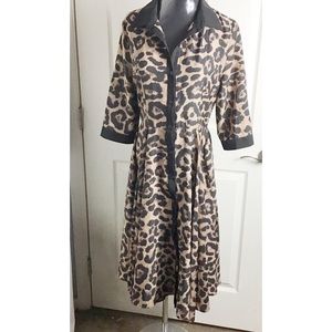 Gracia Leopard Print Midi Dress